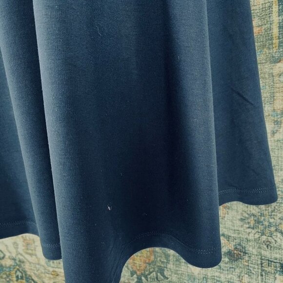 Loft Tunic Dress Size S Swiss Dot Short Sleeve Blue - Picture 4 of 11